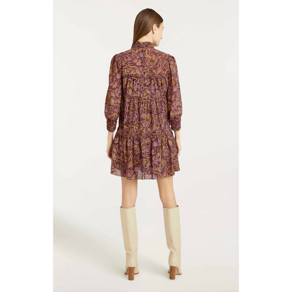 NEW CINQ A SEPT carina dress in desert rose multi - Picture 4 of 4